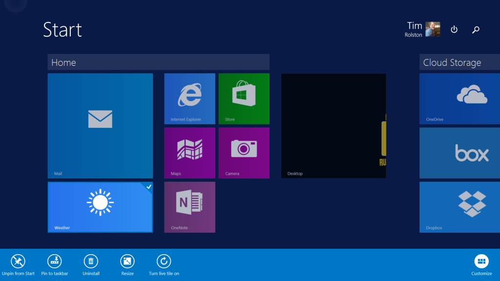 Set Up Your New Surface Tile Options