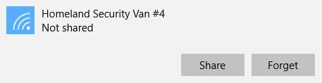 Windows 10 Wi-Fi Sense Share