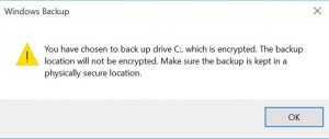 Create a System Image Backup in Windows 10